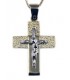 Cross for men whitegold and gold