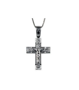 Cross for men whitegold and gold