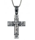 Cross for men whitegold and gold