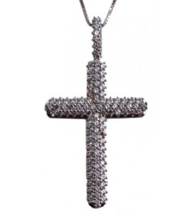 Cross for women whitegold with zircon