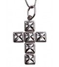 Cross for women whitegold with zircon