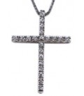 Cross for women whitegold with zircon