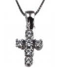 Cross for women whitegold with zircon