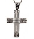 Cross for women whitegold with zircon