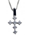 Cross for women whitegold with zircon