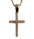 Cross for women gold with zircon