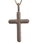 Cross for women gold with zircon