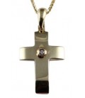 Cross for women gold with zircon