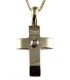 Cross for women gold with zircon