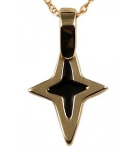 Cross for women gold with enamel