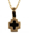 Cross for women gold with enamel