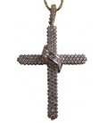 Cross for women whitegold and gold with zircon