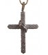 Cross for women whitegold and gold with zircon