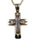 Cross for women whitegold and gold with zircon