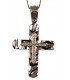 Cross for women whitegold and gold with zircon