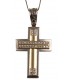 Cross for women whitegold and gold with zircon