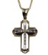 Cross for men whitegold and gold