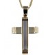 Cross for men whitegold and gold