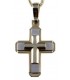 Cross for men whitegold and gold