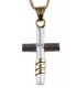 Cross for men whitegold and gold