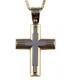 Cross for men whitegold and gold