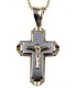 Cross for men whitegold and gold