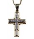 Cross for women whitegold and gold with zircon