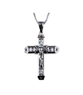 Cross for women whitegold with zircon