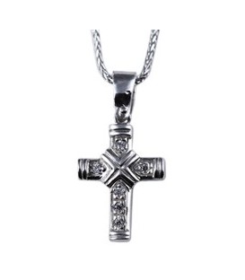 Cross for women whitegold with zircon