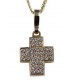 Cross for women gold with zircon