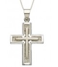 Cross for men whitegold