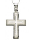 Cross for men whitegold