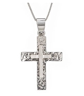 Cross for men whitegold