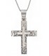 Cross for men whitegold