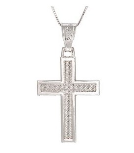 Cross for men whitegold