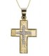 Cross for women whitegold and gold with zircon