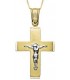 Cross for men whitegold and gold