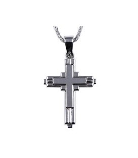 Cross for men whitegold