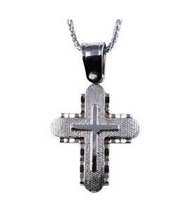 Cross for men whitegold