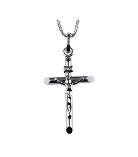 Cross for men whitegold and gold