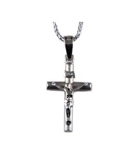 Cross for men whitegold and gold