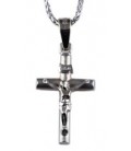 Cross for men whitegold and gold