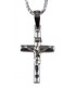 Cross for men whitegold and gold