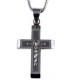 Cross for men whitegold and gold
