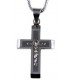 Cross for men whitegold and gold