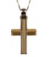 Cross for men whitegold and gold