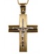 Cross for men whitegold and gold