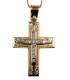 Cross for women whitegold and gold with zircon