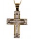 Cross for women whitegold and gold with zircon