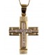 Cross for women whitegold and gold with zircon